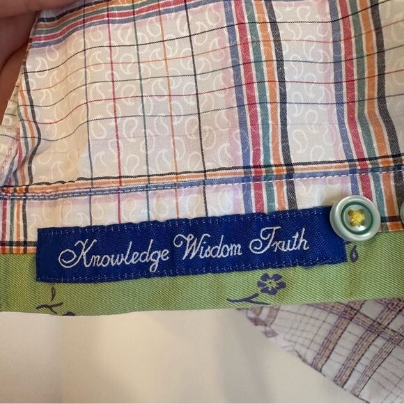 Robert Graham X Men's Long Sleeve Button Front Flip Cuff Shirt Size Medium Plaid - Picture 7 of 7